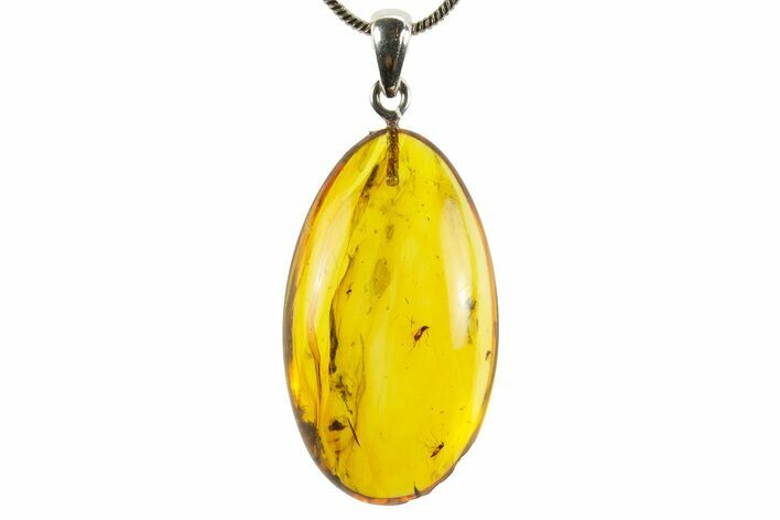 Polished Baltic Amber Pendant (Necklace) - Contains Flies! #367381